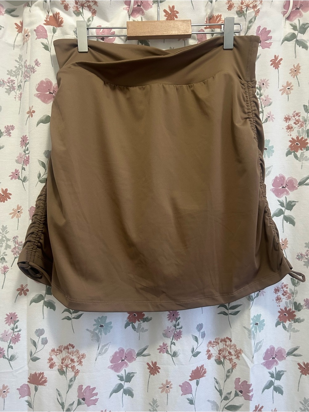 Women’s Brown Drawstring Side Skirt